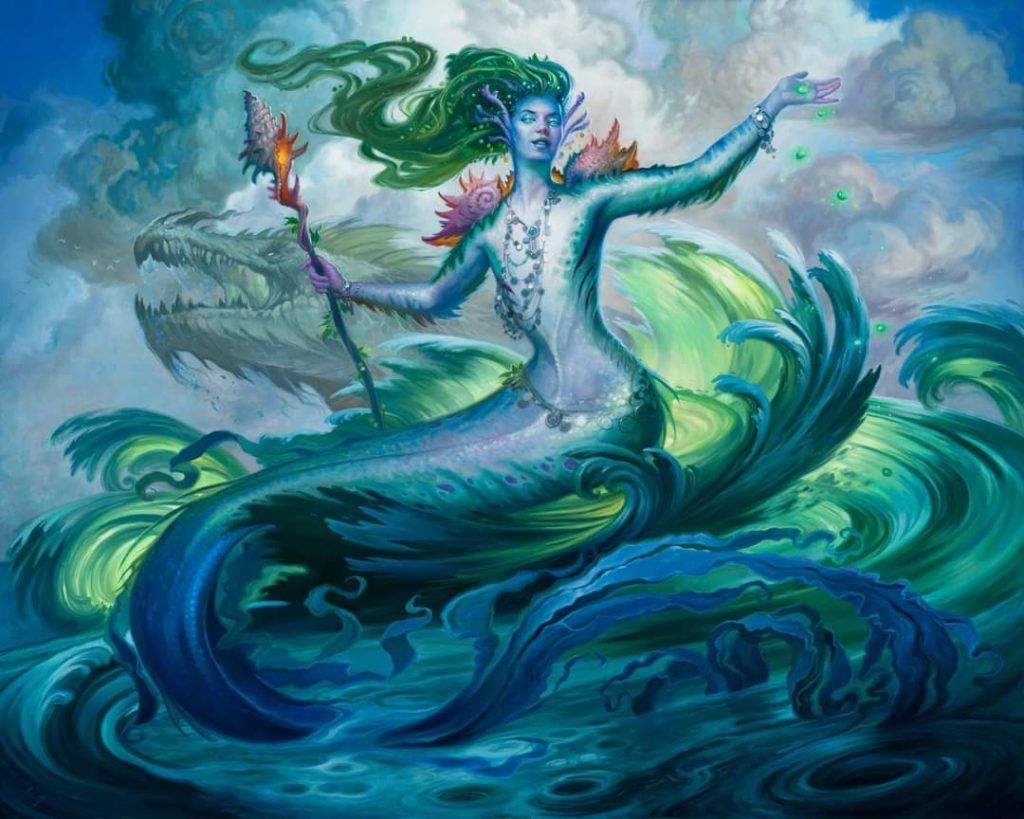 Tatyova, Steward of Tides (Dominaria United) - Illustration by Howard Lyon